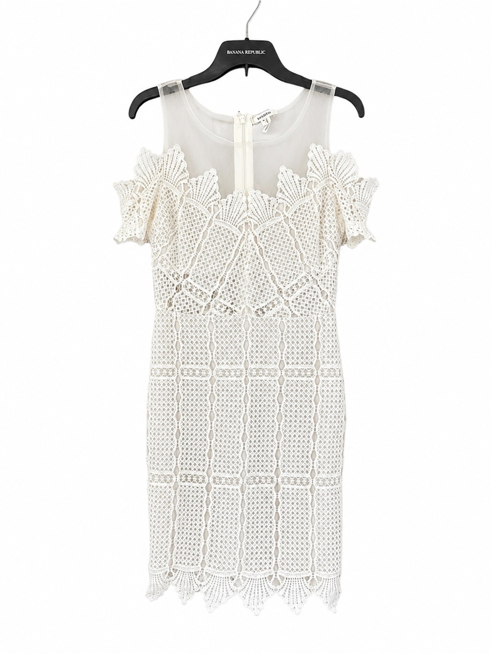 Soieblu White Lace Dress Medium M Bridal Shower Graduation Rehearsal Dinner Boho